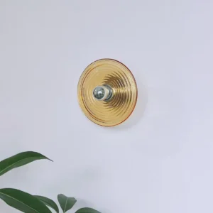 Circular Spiral Ripple Clear& Amber & Blue Glass Wall Sconce WA1015 4