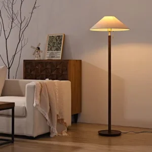 Minimalist Solid Wood Pole Standing Floor Lamp FL-B003 3
