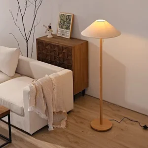 Minimalist Solid Wood Pole Standing Floor Lamp FL-B003 4