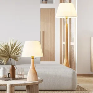 Wabi-Sabi Curved Wooden Standing Floor Lamp FL-B006 1