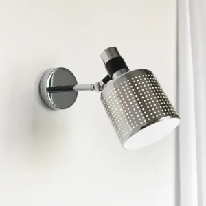 Adjustable Perforated Metal Cylinder Wall Sconce for Hotel Guest Room Apartment WA1021 1