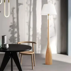Wabi-Sabi Curved Wooden Standing Floor Lamp FL-B006 2