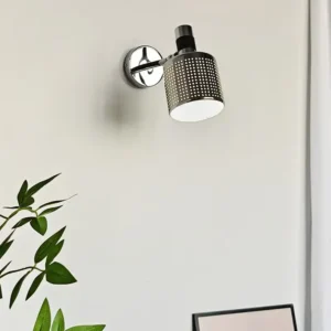 Adjustable Perforated Metal Cylinder Wall Sconce for Hotel Guest Room Apartment WA1021 2