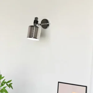 Adjustable Perforated Metal Cylinder Wall Sconce for Hotel Guest Room Apartment WA1021 3