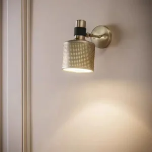 Adjustable Perforated Metal Cylinder Wall Sconce for Hotel Guest Room Apartment WA1021 5
