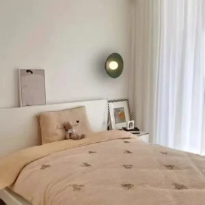Minimalist Textured Ripple Disc Resin Disc Wall Sconce WA1022 1