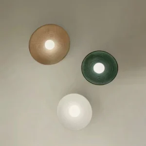 Minimalist Textured Ripple Disc Resin Disc Wall Sconce WA1022 3