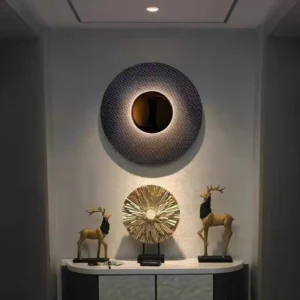 Modern Matte Black Mesh Metal LED Wall Lamp for Hotel Apartment WA1024 5