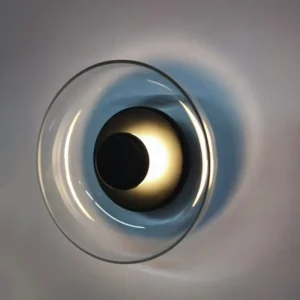 Modern Black & Gold Metal With Glass LED Wall Lamp WA1025 1