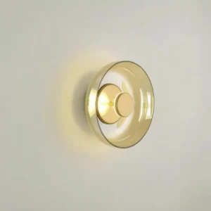 Modern Black & Gold Metal With Glass LED Wall Lamp WA1025 4