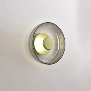 Modern Black & Gold Metal With Glass LED Wall Lamp WA1025 5