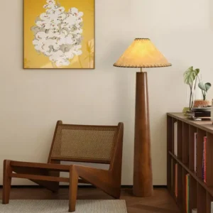 Mid Century Tall Solid Wood Standing Floor Lamp FL-B016 3