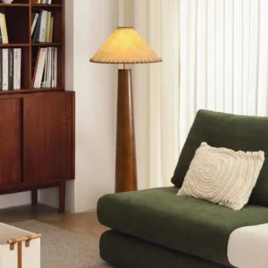 Mid Century Tall Solid Wood Standing Floor Lamp FL-B016 4