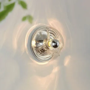 Handmade Swirl Twist Clear Glass Decor Wall Sconce WA1033 5