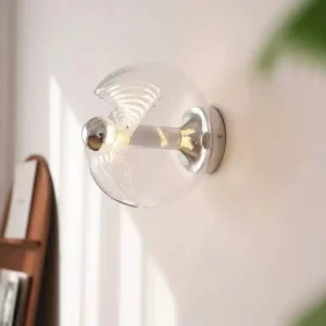 Handmade Swirl Twist Clear Glass Decor Wall Sconce WA1033 1