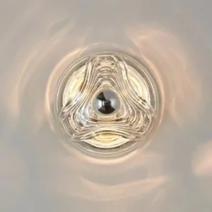 Handmade Swirl Twist Clear Glass Decor Wall Sconce WA1033 3