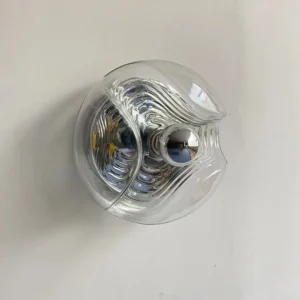 Handmade Swirl Twist Clear Glass Decor Wall Sconce WA1033 4