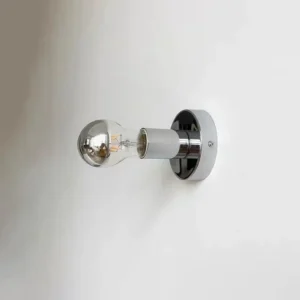 Modern Polished Chrome Round Base Wall Sconce WA1034 1