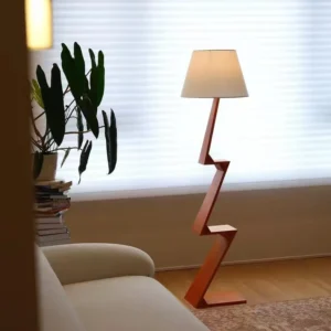 Geometric Z-Shaped Solid Wood Standing Floor Lamp FL-B023 1