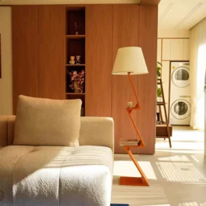 Geometric Z-Shaped Solid Wood Standing Floor Lamp FL-B023 3