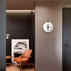 Modern Round White Resin LED Wall Lamp WA1040 1