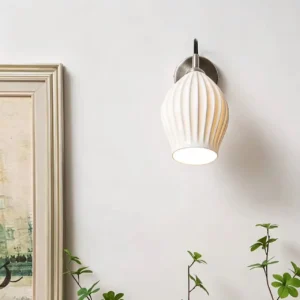 Sand nickel Adjustable Vertical Ribbed Ceramic Wall Lamp WA1045 2