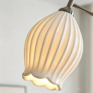 Sand nickel Adjustable Vertical Ribbed Ceramic Wall Lamp WA1045 4