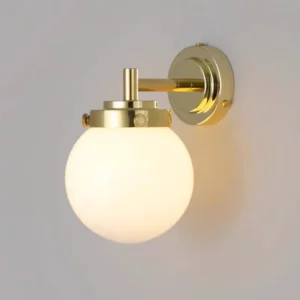 Modern Gold metal& Opal Globe Glass Decor Wall Sconce WA1046 1