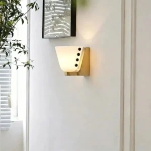 Modern Brass Metal Base with Dot Glass Cone Wall Sconce WA1047 7