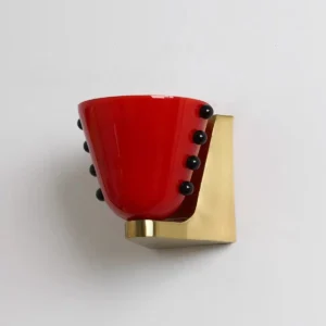 Modern Brass Metal Base with Dot Glass Cone Wall Sconce WA1047 2