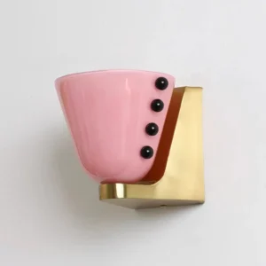 Modern Brass Metal Base with Dot Glass Cone Wall Sconce WA1047 3
