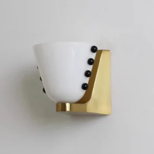 Modern Brass Metal Base with Dot Glass Cone Wall Sconce WA1047 4