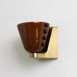 Modern Brass Metal Base with Dot Glass Cone Wall Sconce WA1047 5