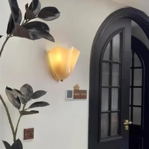Art Deco Fluted Wavy Tulip Glass Wall Lamp WA1049 1