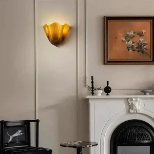Art Deco Fluted Wavy Tulip Glass Wall Lamp WA1049 3