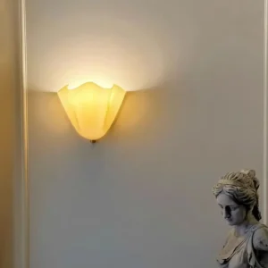 Art Deco Fluted Wavy Tulip Glass Wall Lamp WA1049 4