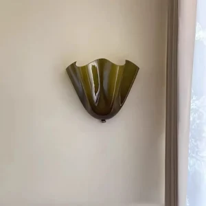 Art Deco Fluted Wavy Tulip Glass Wall Lamp WA1049 7