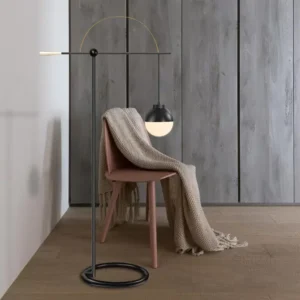 Italian Minimal Balance Metal & Glass Sculpture Floor Lamp FL-A005 3