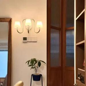 Modern 3-Light Curved aluminum & glass Wall Lamp WA1052 1