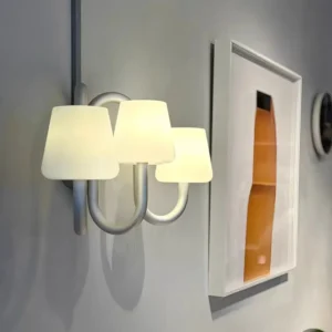 Modern 3-Light Curved aluminum & glass Wall Lamp WA1052 3