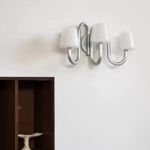 Modern 3-Light Curved aluminum & glass Wall Lamp WA1052 4