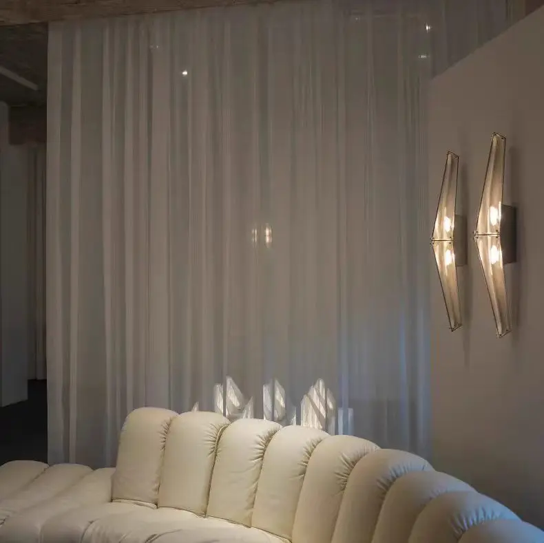 Double Vertical Tapered Textured Glass Decor Wall Sconce WA1053 2
