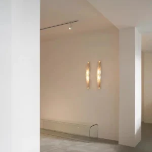 Double Vertical Tapered Textured Glass Decor Wall Sconce WA1053 3