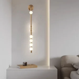 Minimalist Linear Metal Multi -Globe Glass Wall Lamp WA1055 3