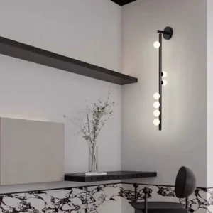 Minimalist Linear Metal Multi -Globe Glass Wall Lamp WA1055 5