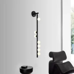 Minimalist Linear Metal Multi -Globe Glass Wall Lamp WA1055 6