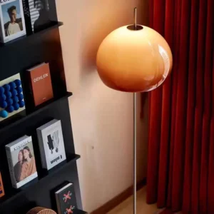Mid Century Modern Orange Glass Mushroom Floor Lamp FL-A012 1