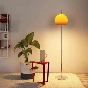 Mid Century Modern Orange Glass Mushroom Floor Lamp FL-A012 3