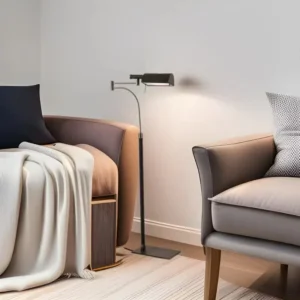 Multi-Joint Swing Arm Floor Lamp Black Rectangular Task Reading Light FL-A022 1