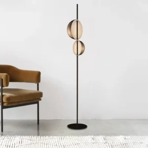 Modern Metal LED Floor Lamp with Slim Black Pole FL-A023 3